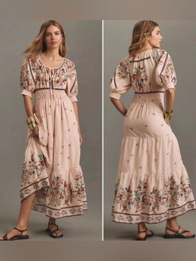 Anthropologie The Somerset
Maxi Dress: Puff-Sleeve
Edition Size: MP Cream Floral